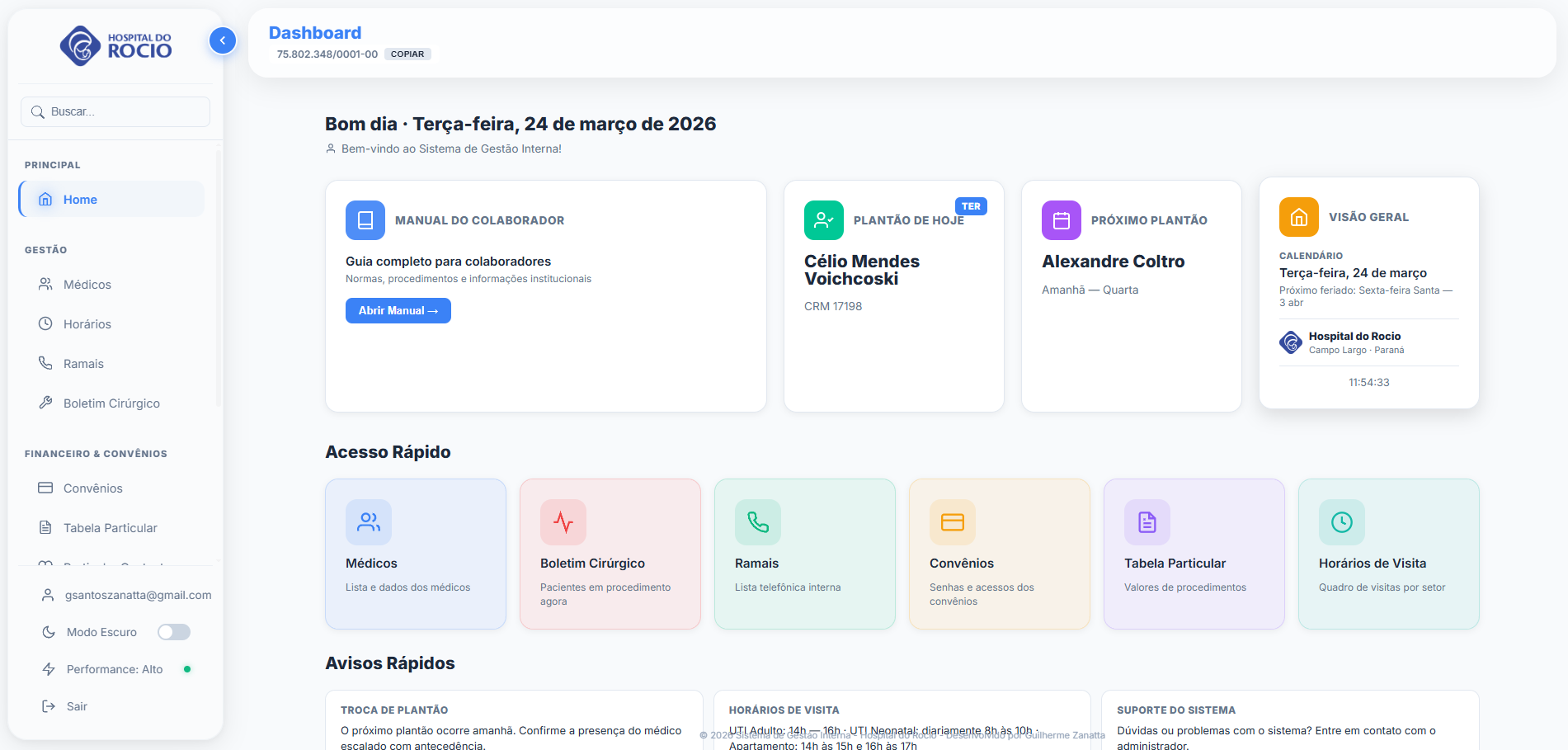 Rocio Dashboard